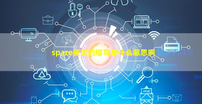 spare英文的缩写是什么意思啊